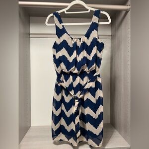 As U Wish Navy and Cream Dress